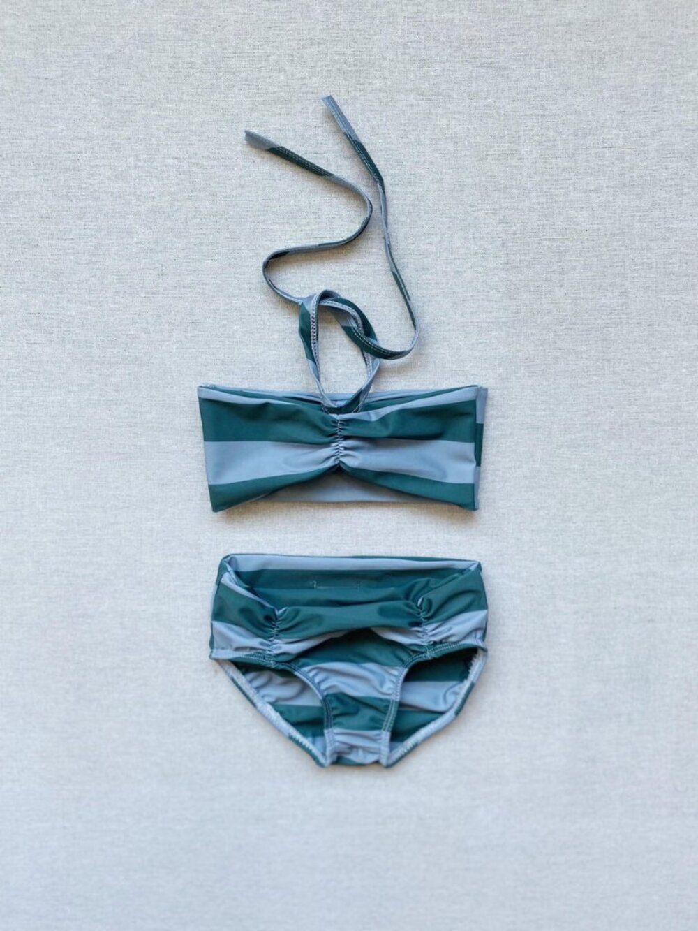 Mabo Stripe Two Piece Swimsuit / Girls 4/5